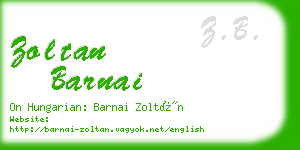 zoltan barnai business card